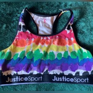 Justice training sports bras size 10/12 excellent condition